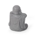 Harrod Outdoor Monk Statue, Stone Gray stone gray-magnesium oxide