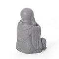 Harrod Outdoor Monk Statue, Stone Gray stone gray-magnesium oxide