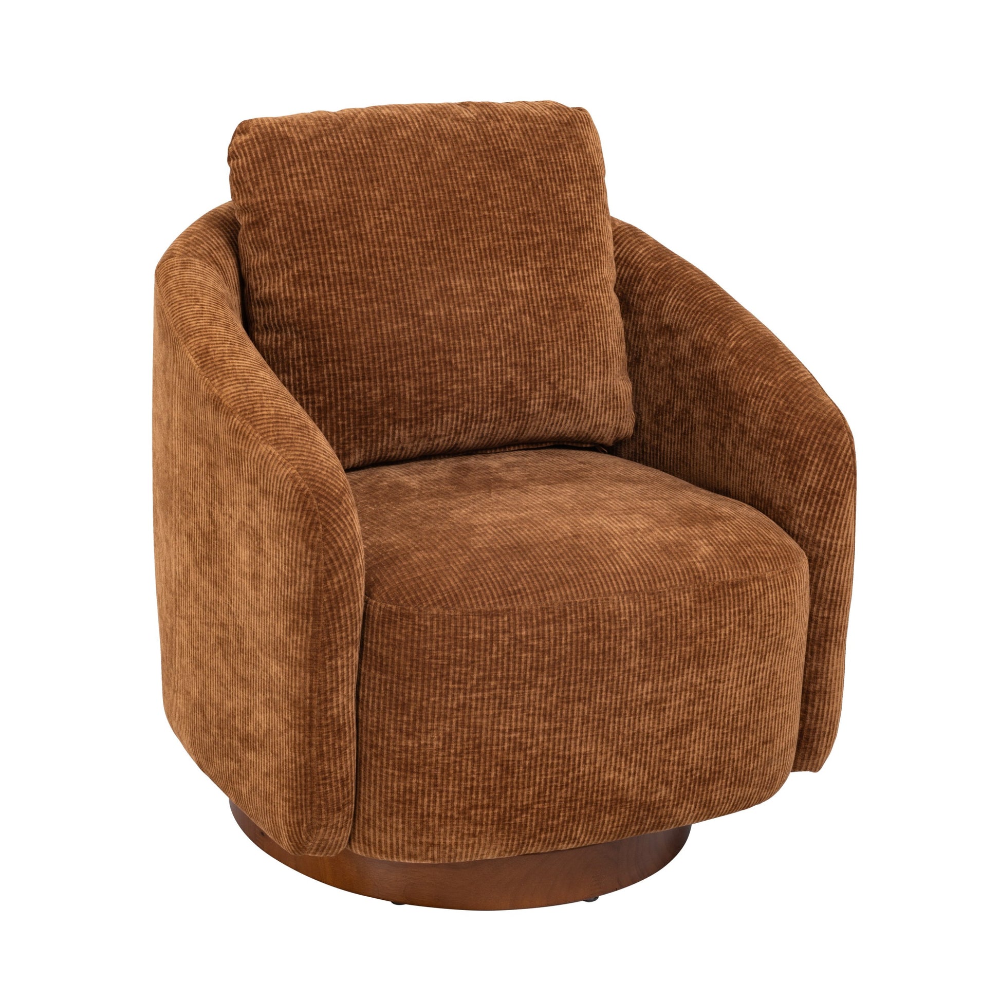 30.3"W Swivel Accent Barrel Chair And Comfy Round