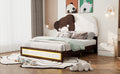 Full Size Upholstered Platform Bed With Bear