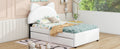 Twin Size Upholstered Platform Bed with Cartoon Ears box spring not