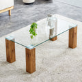 Glass Top Coffee Table,Tea Table, With Mdf Legs -