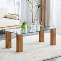 Glass Top Coffee Table,Tea Table, With Mdf Legs -