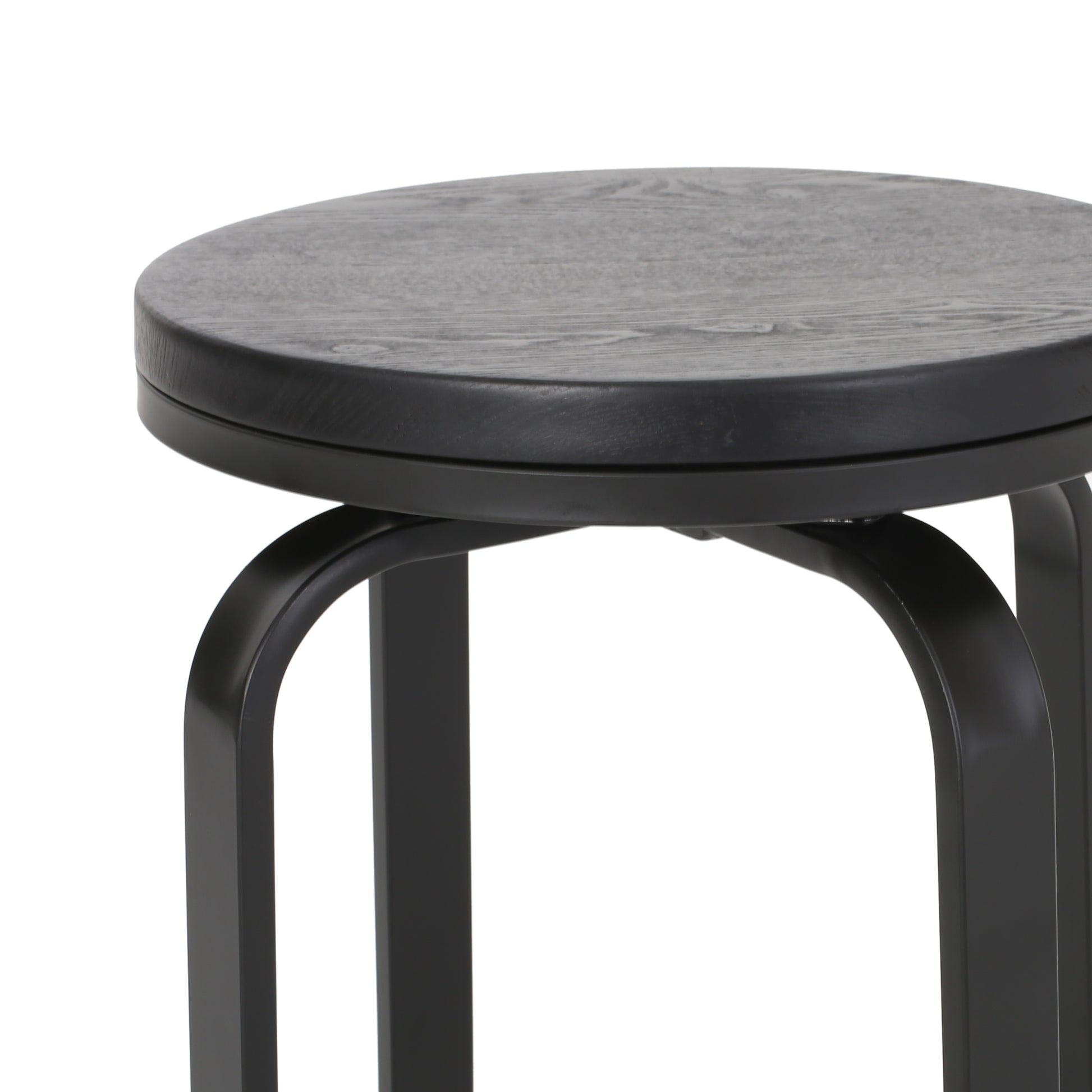 Counter Stool - Black Wood Metal