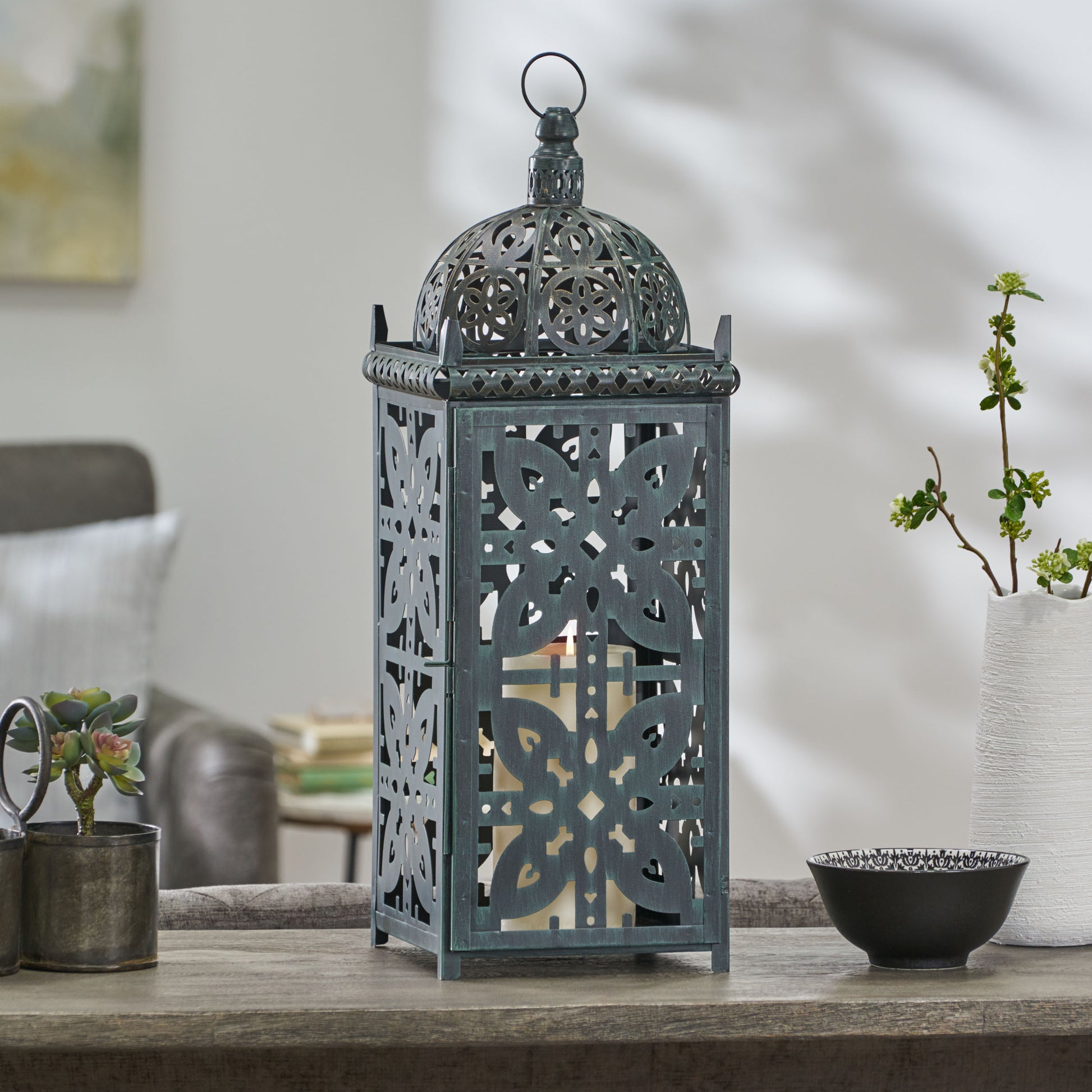 LANTERN LARGE black-iron