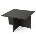 PUERTA 48IN SQUARE DINING TABLE dark brown-rattan