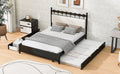 Queen Size Wooden Storage Platform Bed, With 2