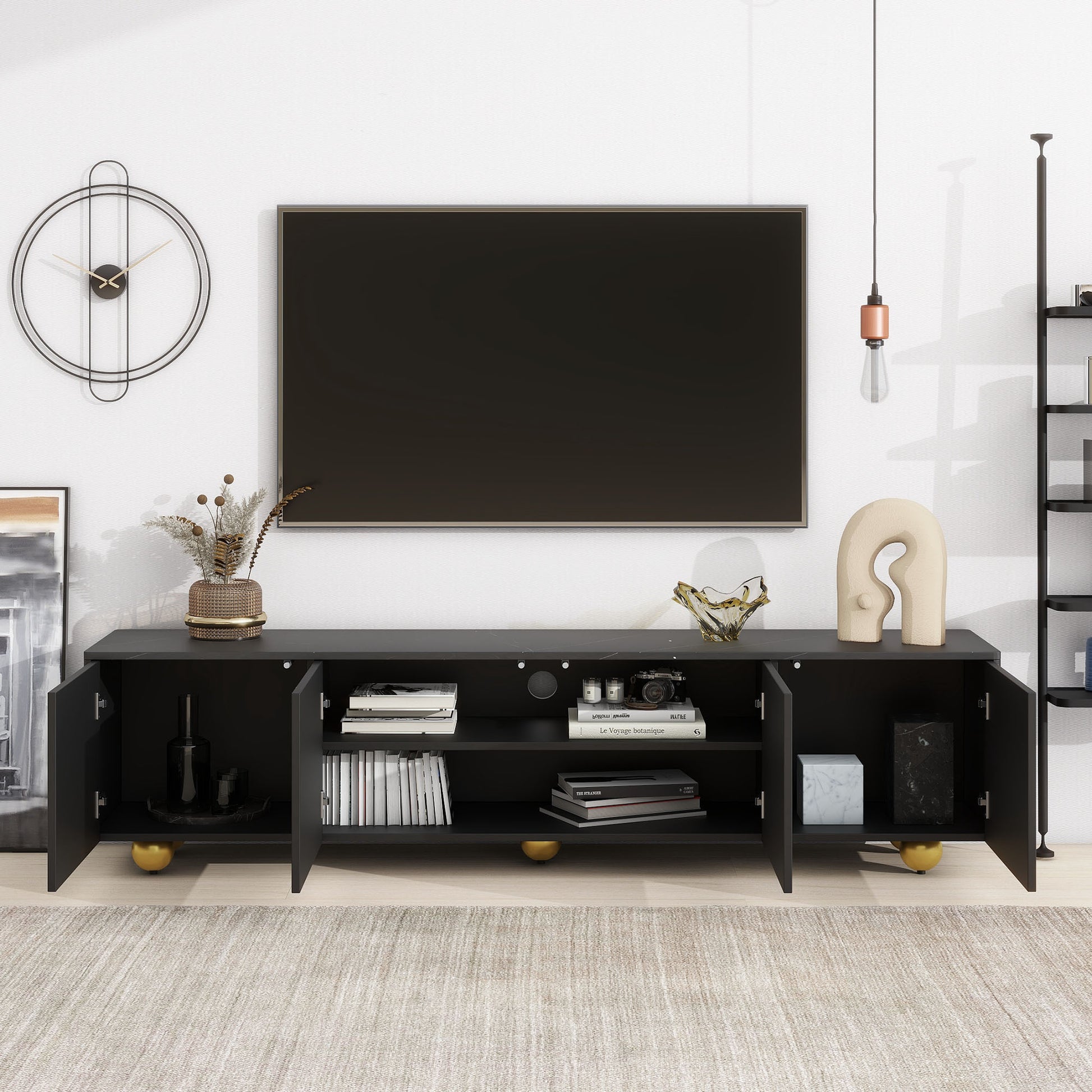 Modern Tv Stand For Tvs Up To 75 Inches,
