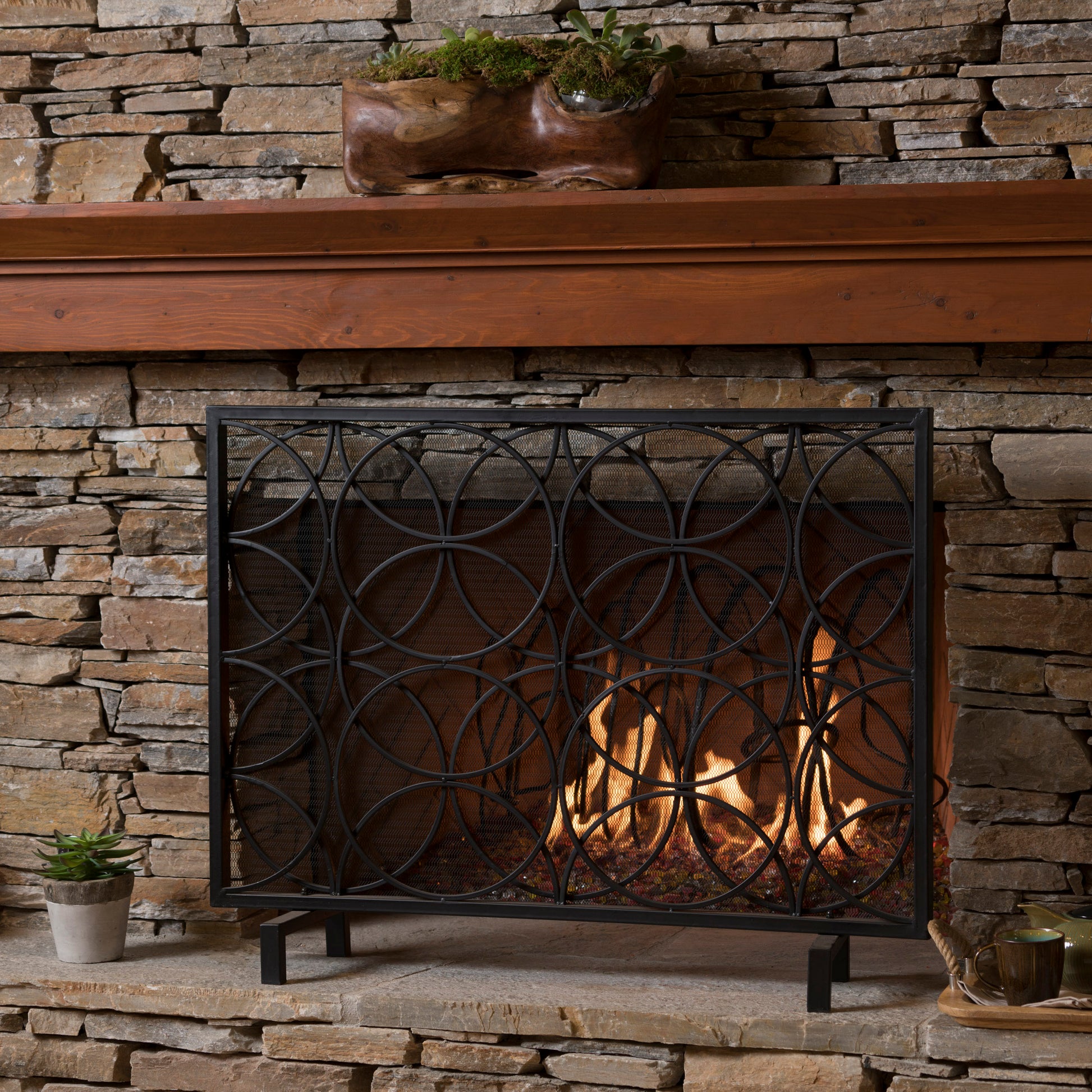 FIRE SCREENS black-iron