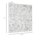 HOMCOM 5.5' 4 Panel Room Divider Folding Privacy white-wood