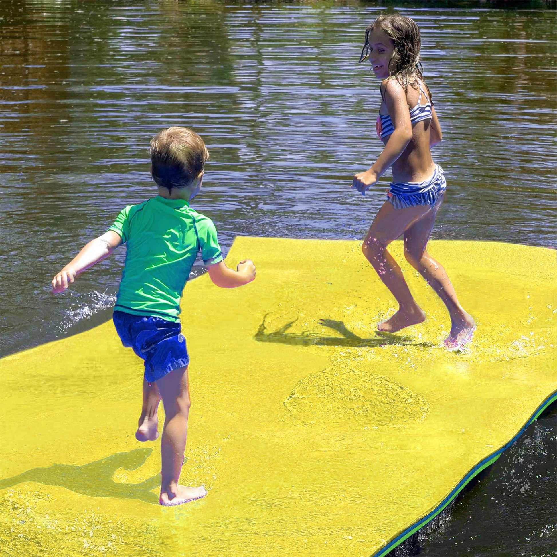 18*6Ft Floating Water Pad Mat, 3 Layer Tear