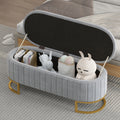 Elegant Upholstered Velvet Storage Ottoman With