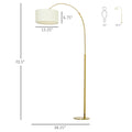 Homcom 6ft Arch Shape Floor Lamp with Flexible