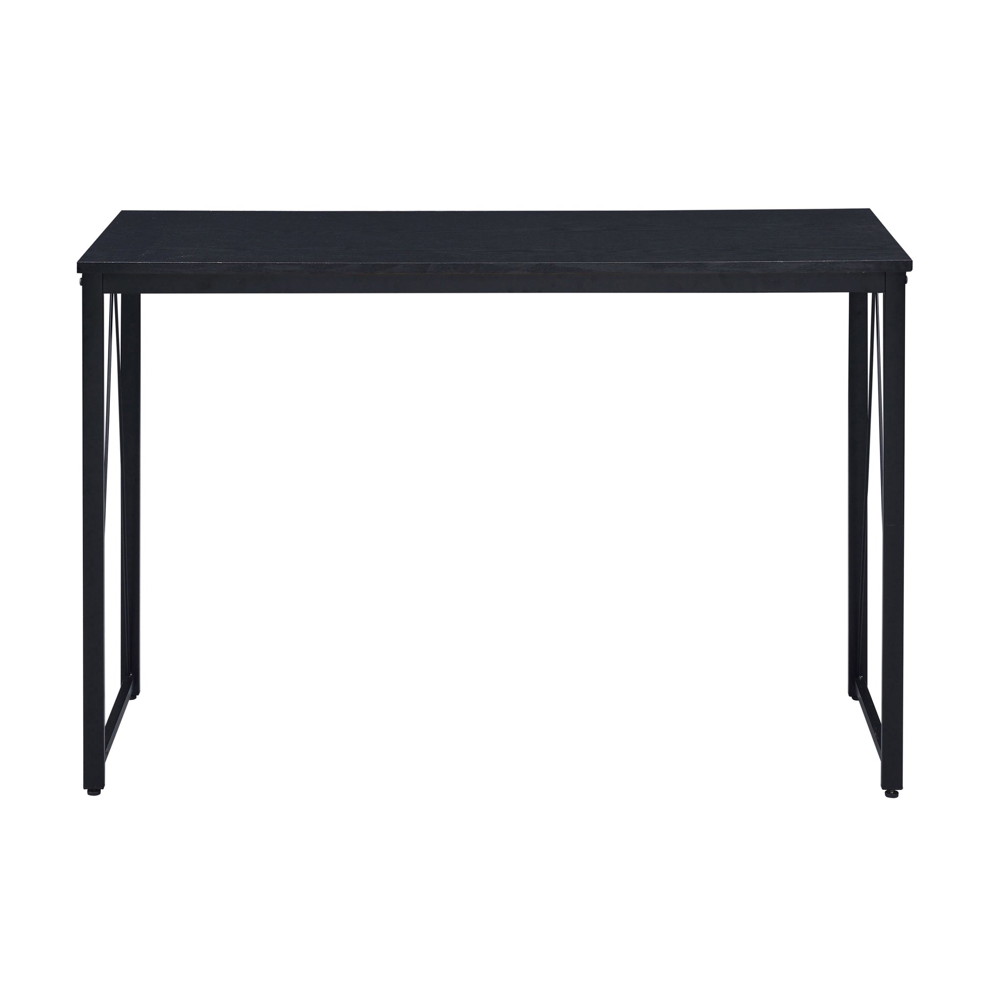 Black 47.5" Writing Desk With Metal Sled Base -