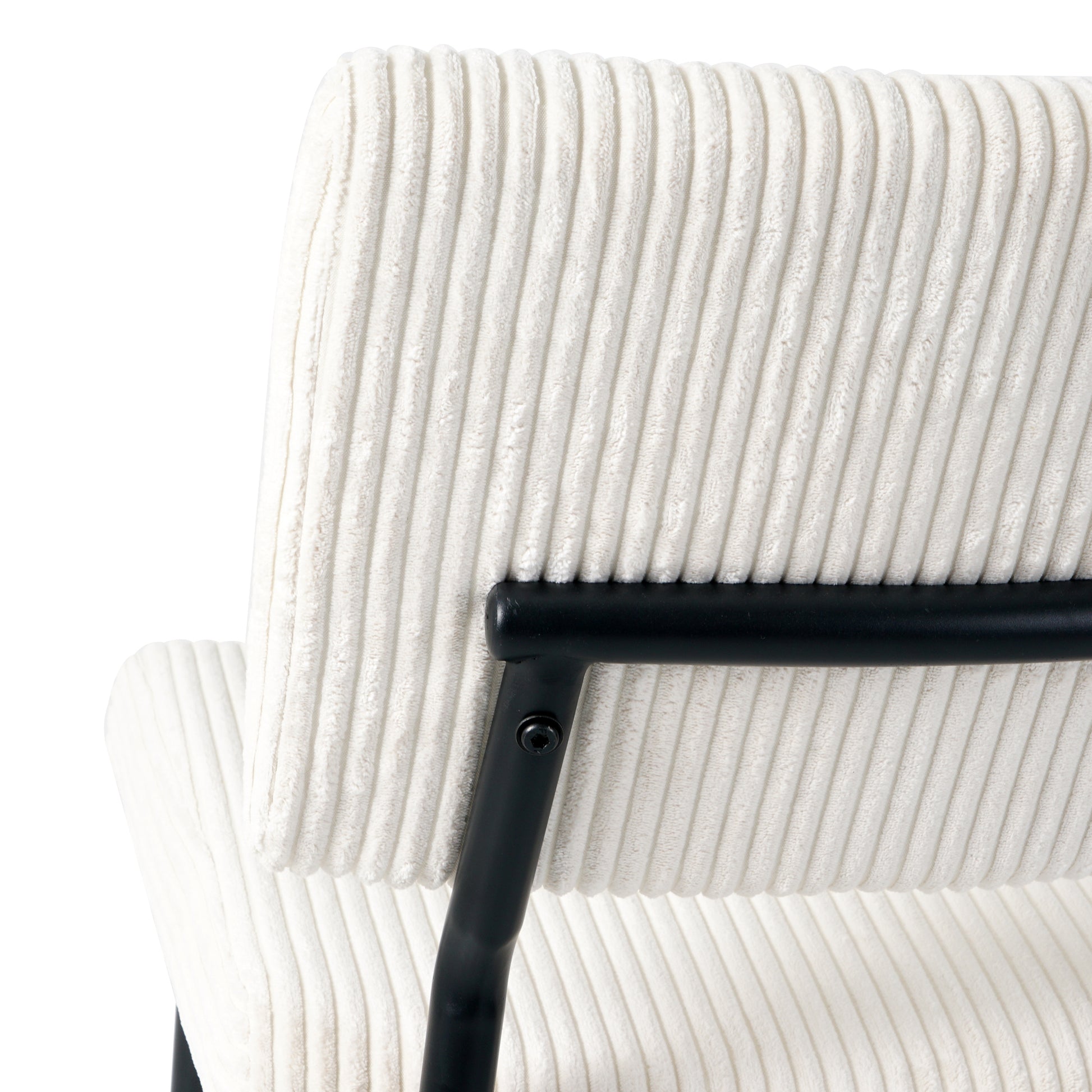 Modern Beige Simple Dining Chair Fabric