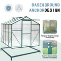 Polycarbonate Greenhouse,6'X 8' Heavy Duty Walk