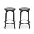 Counter Stool - Black Wood Metal