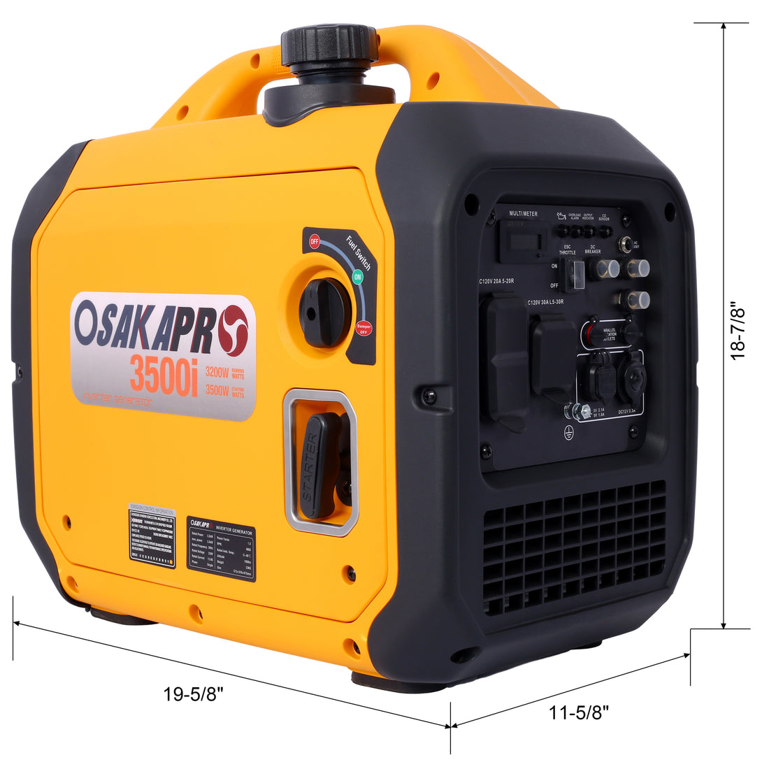 3500 Watt Portable Inverter Generator Gas