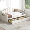 Twin Size Upholstered Daybed With 2 Drawers