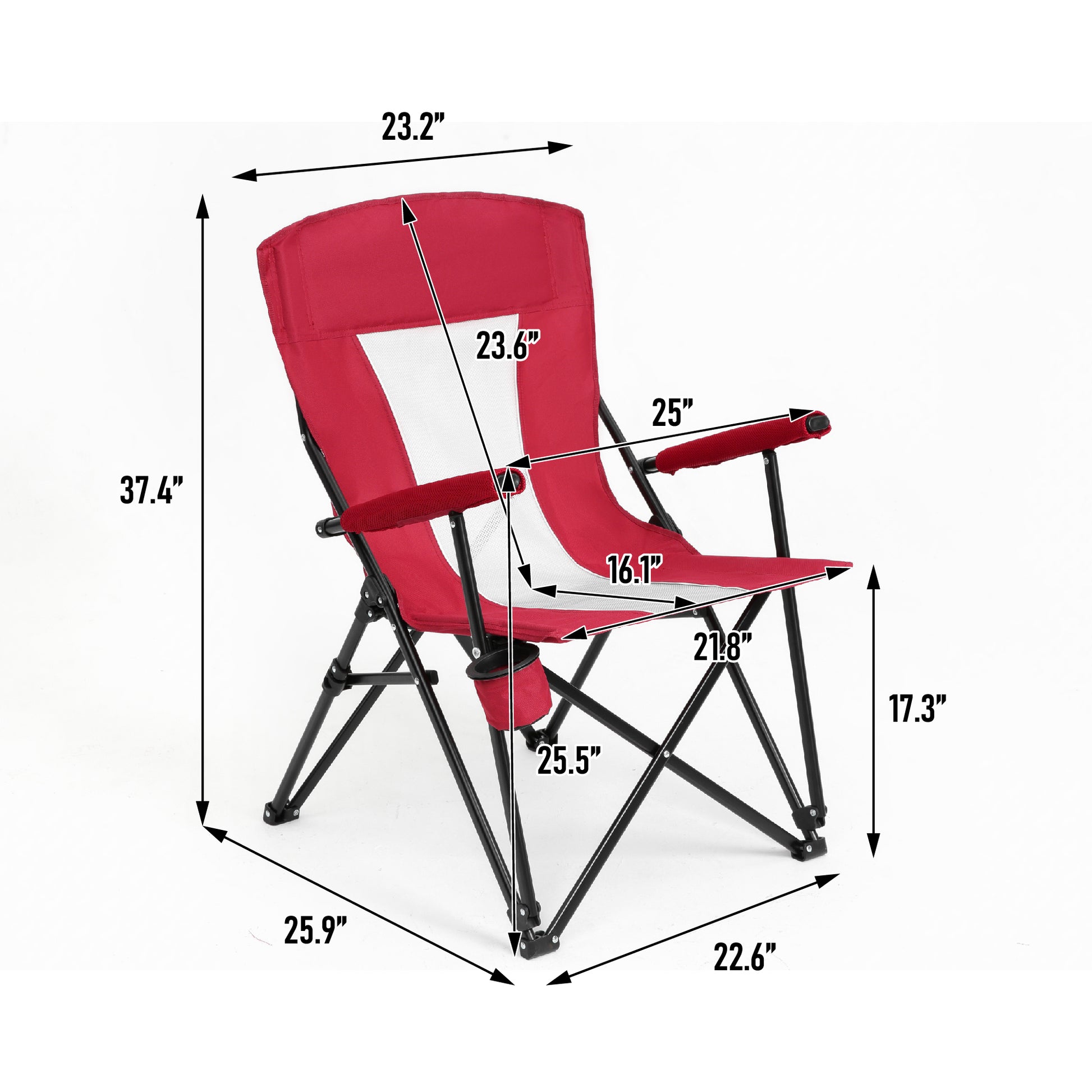 Steel Folding Chair Red - Red Seats 2 Steel