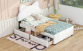 Twin Size Upholstered Platform Bed with Cartoon Ears box spring not