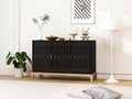 Carved Line 3 Door Storage Cabinet ,Sideboard