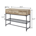 Mankato Oak And Sandy Black Sofa Table - Oak