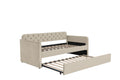 Twin Size Upholstered Daybed With Trundle And Usb