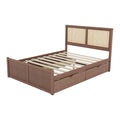 Queen Size Wood Storage Platform Bed With 4