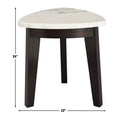 Francis White Marble Top End Table White - White