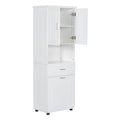 Tall Bathroom Cabinet With Laundry Basket, Large