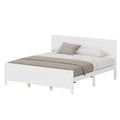 Wood Platform Bed Frame With Headboard, Mattress