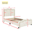 Twin Size Upholstered Platform Bed With Curve