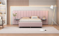 Queen Size Upholstered Platform Bed With Big -