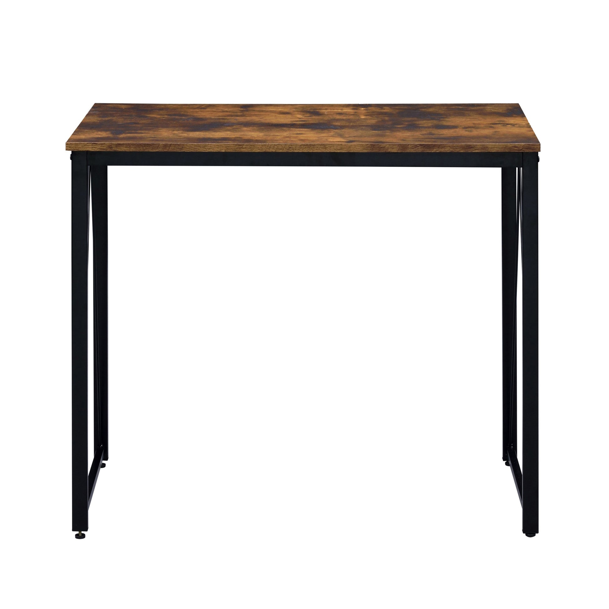 Weathered Oak And Black 35.5" Writing Desk With