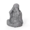 Harrod Outdoor Monk Statue, Stone Gray stone gray-magnesium oxide