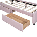 Twin Size Upholstered Platform Bed with Cartoon Ears box spring not