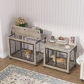 Furniture Style Dog Crate Side Table On Wheels