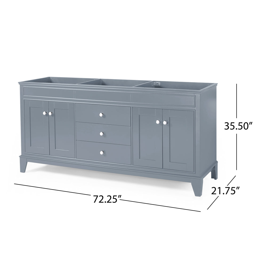 72'' CABINET gray-plywood