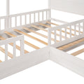 Wood House Bed Twin Size, 2 Twin Solid Bed L