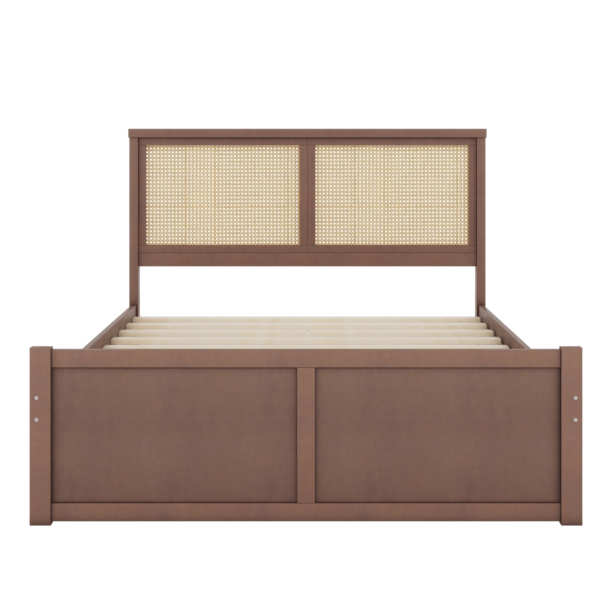 Queen Size Wood Storage Platform Bed With 4