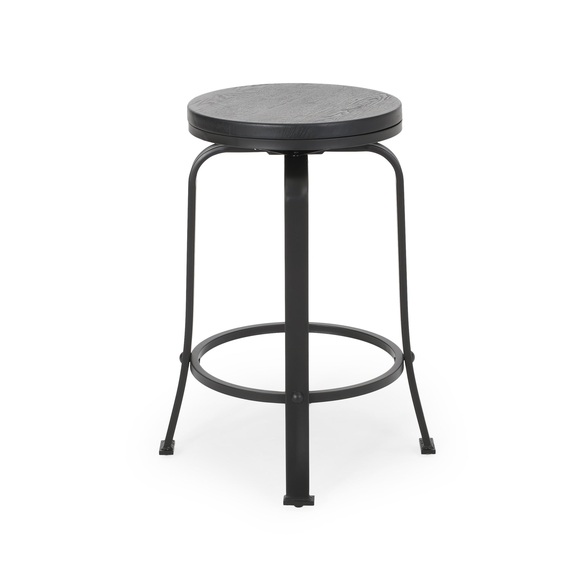 Counter Stool - Black Wood Metal