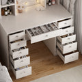 Vanity Desk With Led Lighted Mirror, Makeup