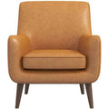 Alex Tan Leather Lounge Chair - Beige Leather