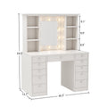 Vanity Desk With Led Lighted Mirror, Makeup