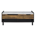 White And Walnut Coffee Table With Lift Top -