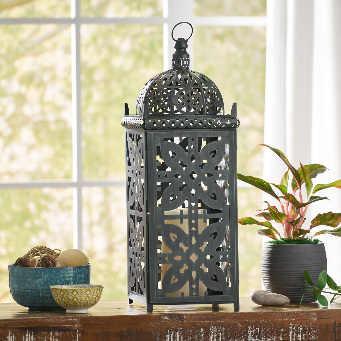 LANTERN LARGE black-iron