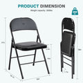 Folding Chair 2 Pack, Leather Padded Folding