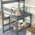 Full Loft Bed With Built In Desk, Ladder Platform