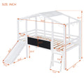 Twin Size Loft Bed With Ladder And Slide, House